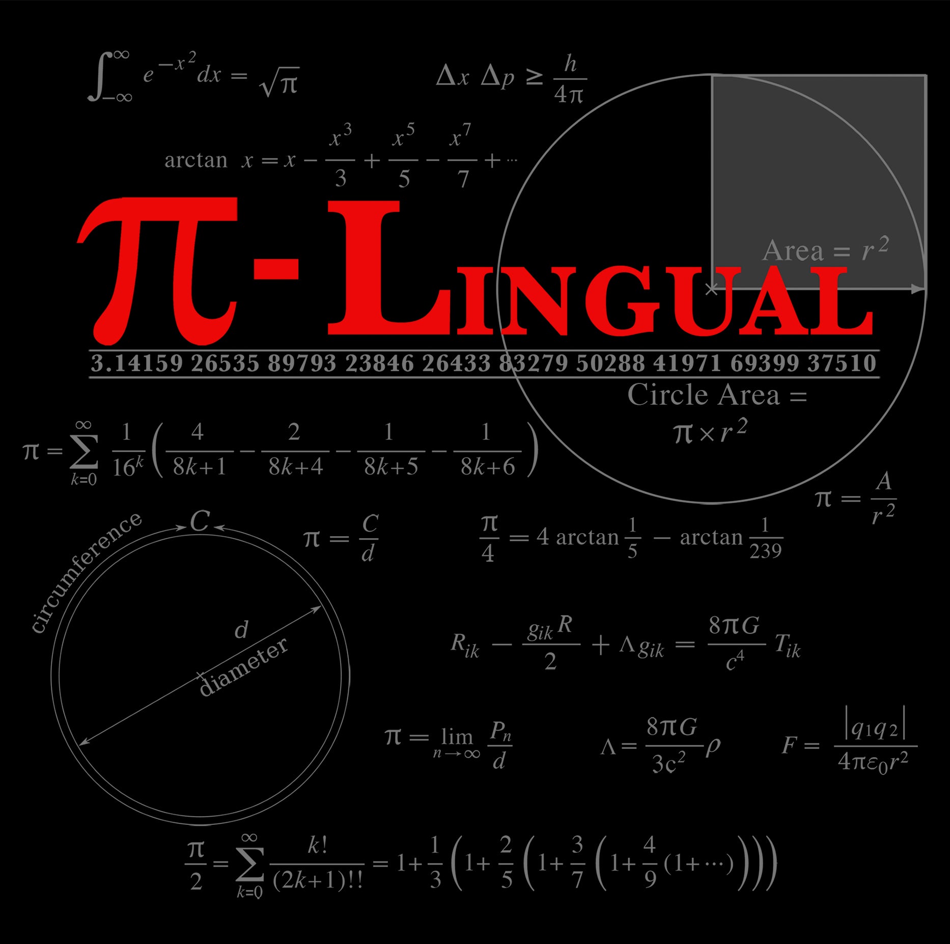 P-Lingual- art work of pi and other math symbols