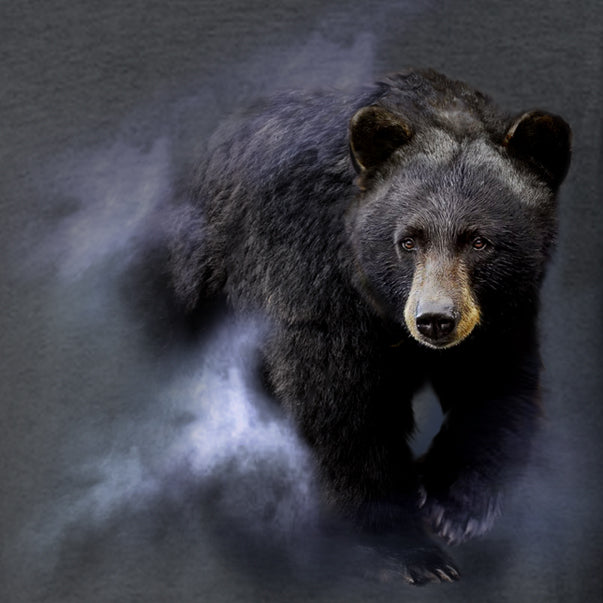 Adult Black Bear in the Mist Crew Neck Sweatshirt