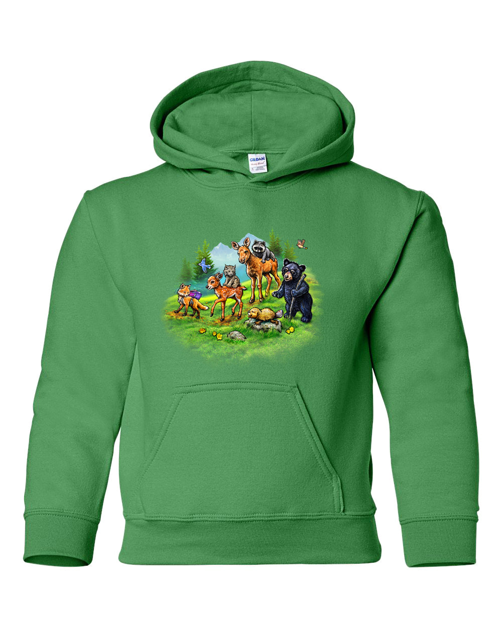 Youth Critter Hike hooded sweatshirt
