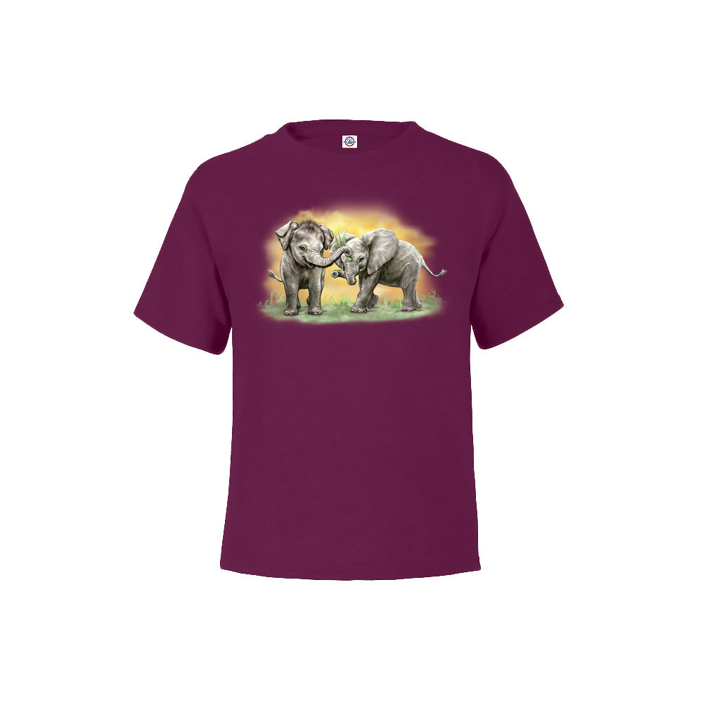 Children's Cousins T-Shirt (African and Asian baby elephants)
