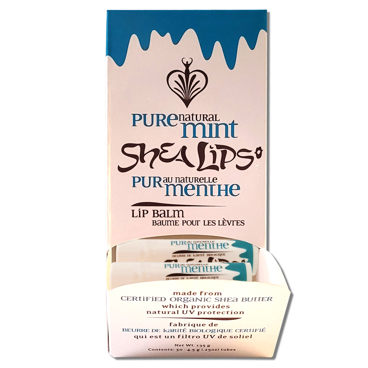Shea butter Lip Balm with Mint, 30 count, counter display. (Copy)