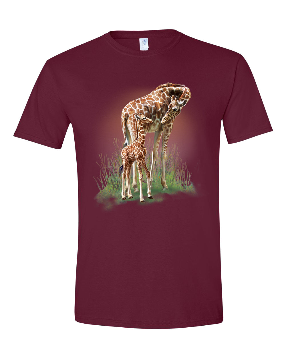 Adult Mother and Baby Giraffe T-Shirt