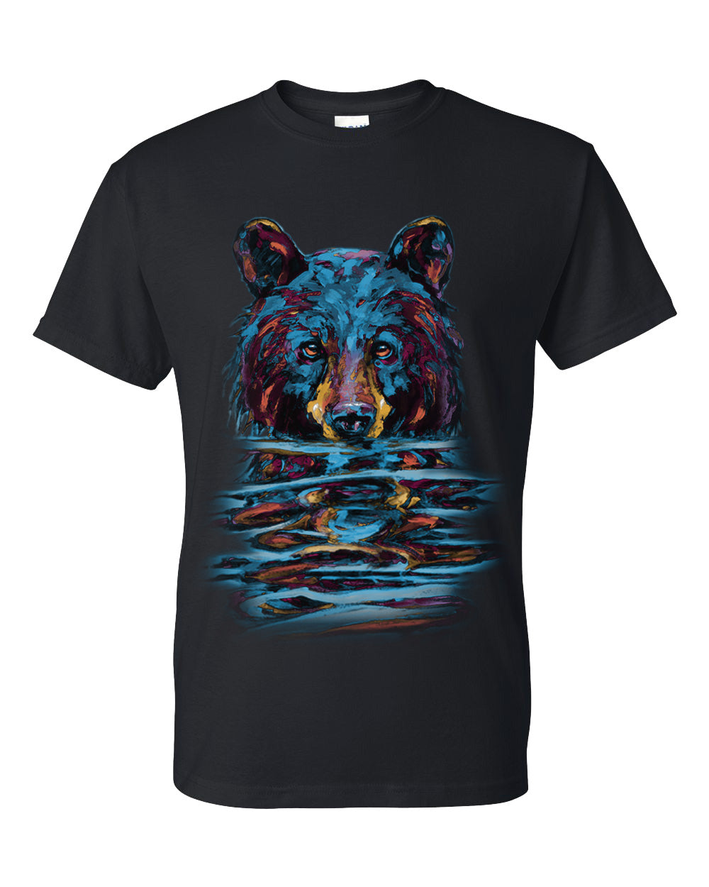 Adult Very Wet Bear T-Shirt (Black Bear by Kari Lehr)