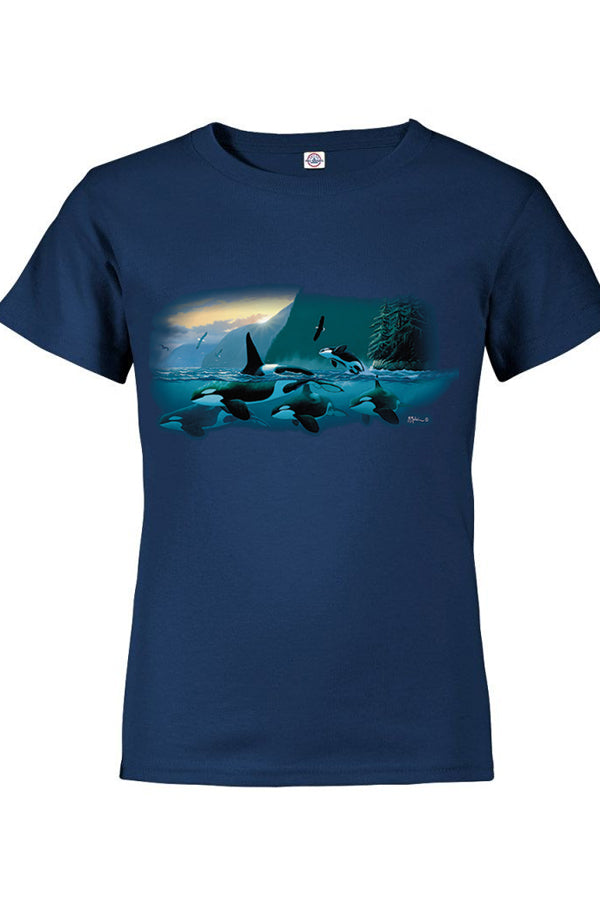 Youth Sunset Orcas T-Shirt