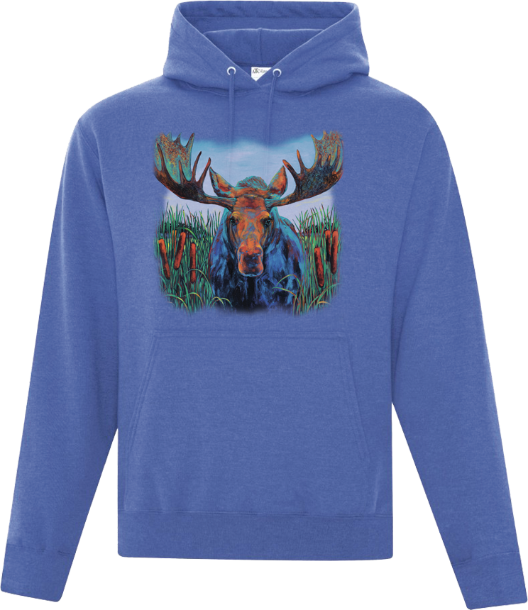 Adult Bull Rush Moose Hooded Sweatshirt
