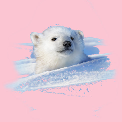 First Outing - painting of polar bear cub playing in the snow