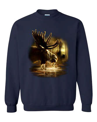 Adult Moose Reflections Crew Neck Sweatshirt