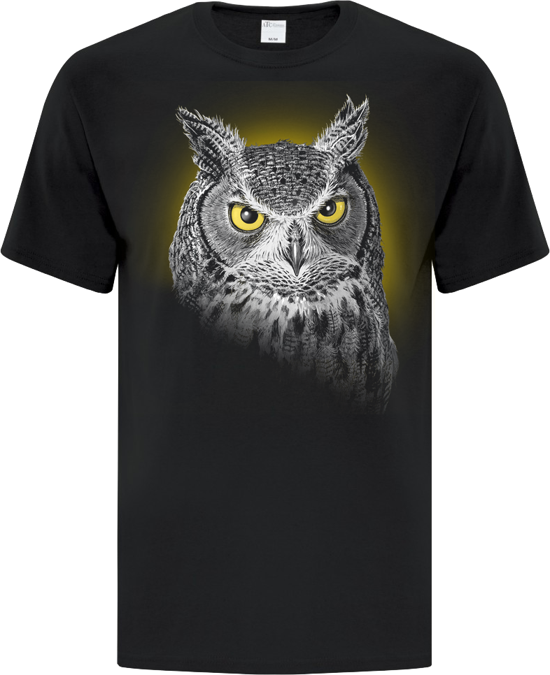 Adult Owl Portrait T-Shirt