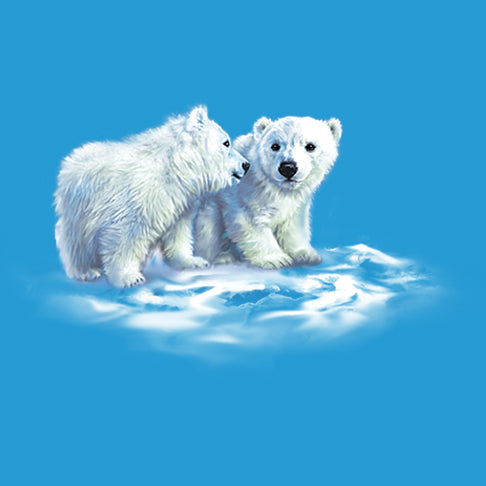 Polar Babes by Tami Alba - painting of polar bears playing
