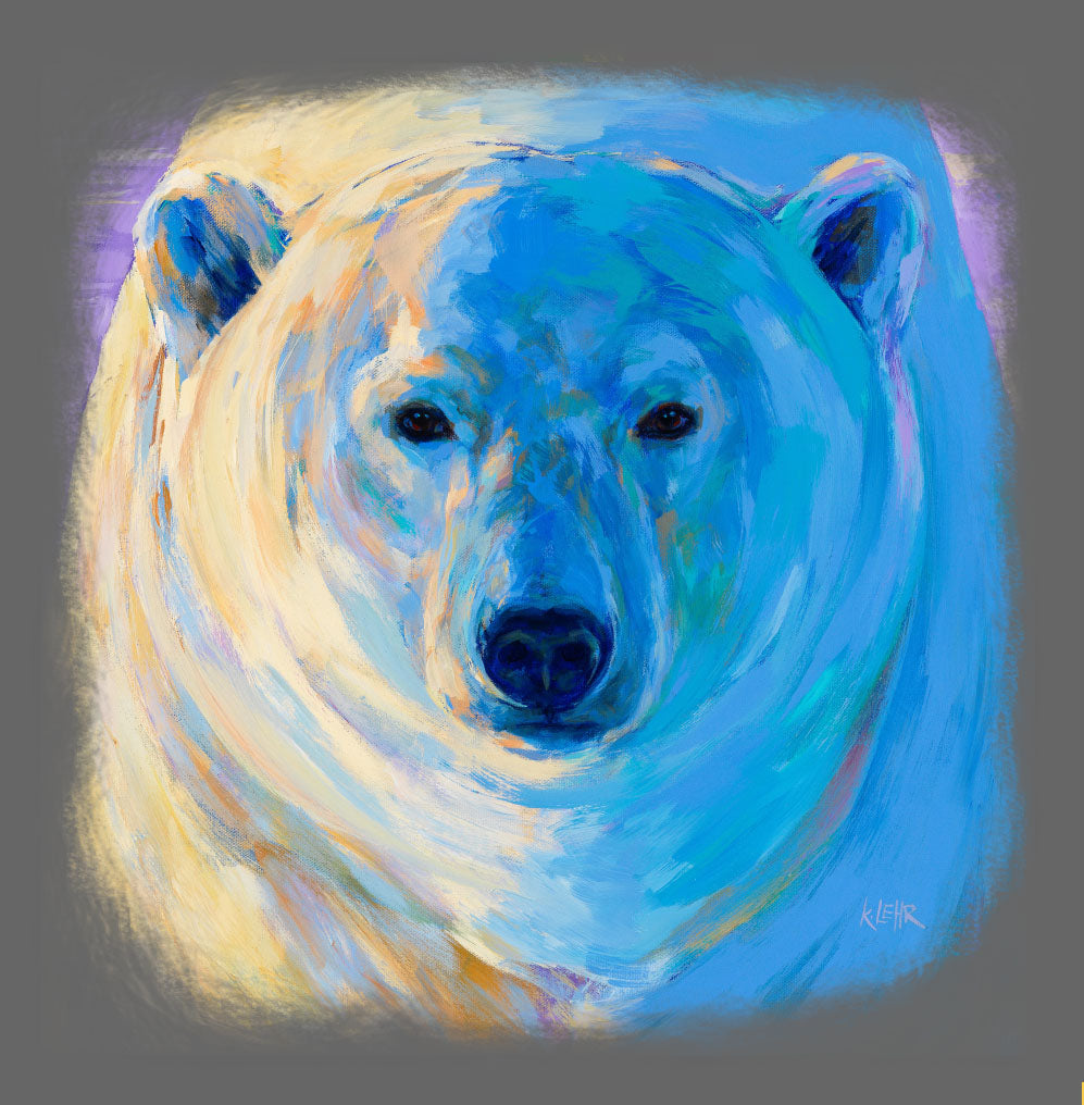 Polar Bear painting by Candian Artist Kari Lehr