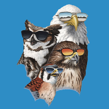 Cool Raptors - painting of 4 raptors with sunglasses